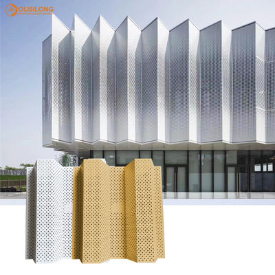 वाणिज्यिक भवन के लिए मौसम प्रतिरोध नालीदार एल्यूमीनियम दीवार पैनलों वास्तुकला धातु टाइलें