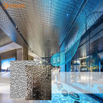 वाणिज्यिक भवन धातु सजावटी क्लैडिंग पैनल 2.0 मिमी स्टील लहराती छत पैनल