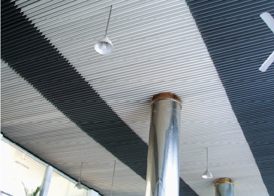 छिद्रित बेवेल एस - आकार का एल्यूमिनियम पट्टी छत, ध्वनिक निलंबित छत
