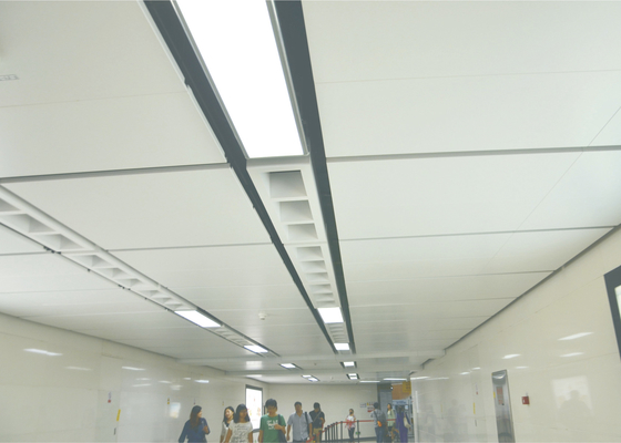 अग्निरोधी रंग छिद्रित एल्यूमिनियम छत पैनल, वाणिज्यिक ड्रॉप छत टाइलें 600 x 1200